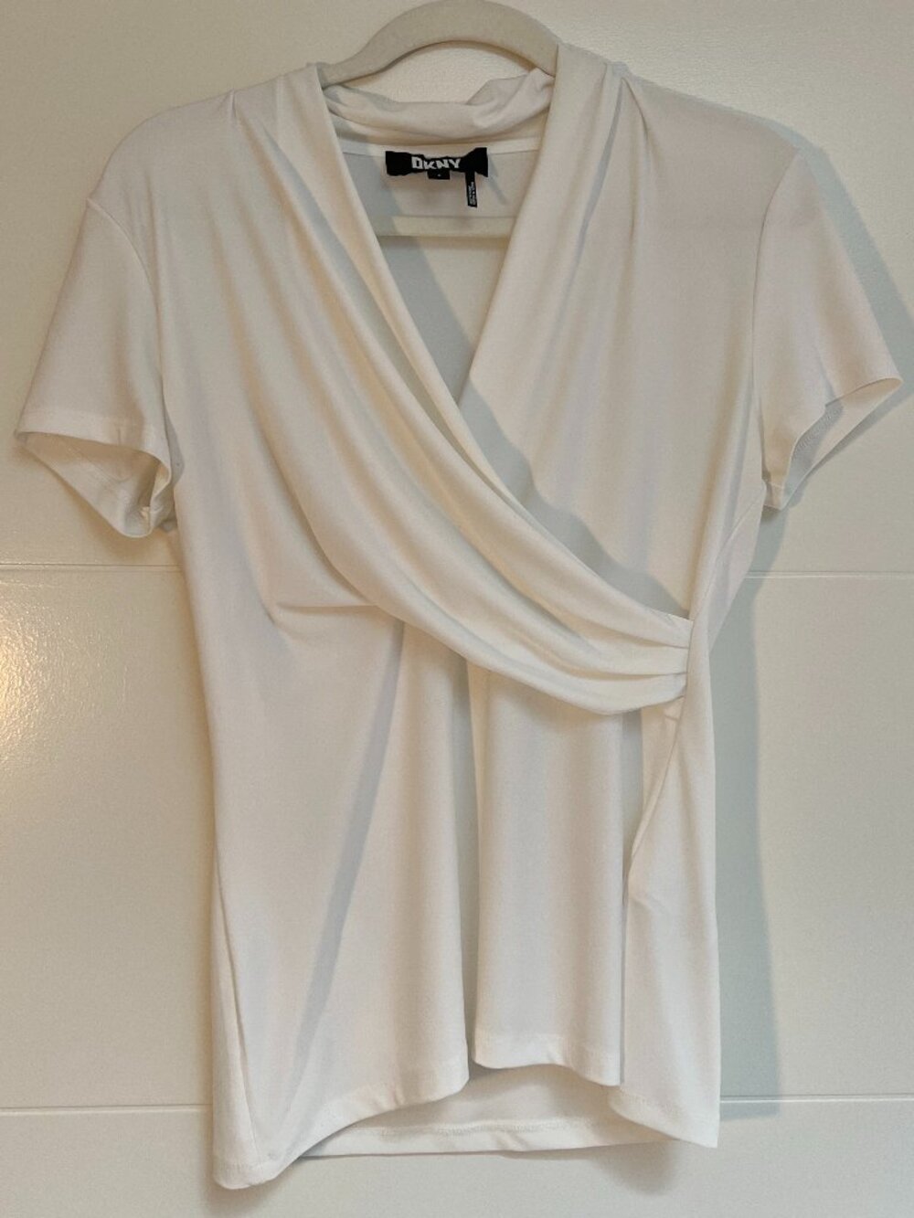 White DKNY Top - Soft and great for work. Size S